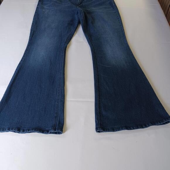 Seven7 Flare Women's Blue Cotton Blend Denim Bootcut Jeans Size 16 (36×32) - Picture 15 of 16